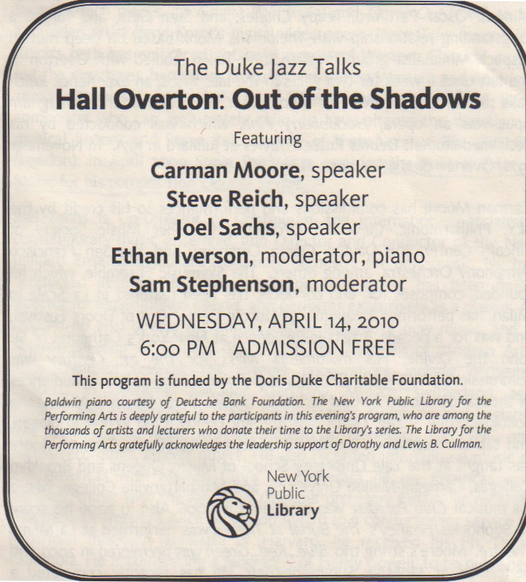 Hall Overton Out of Shadows